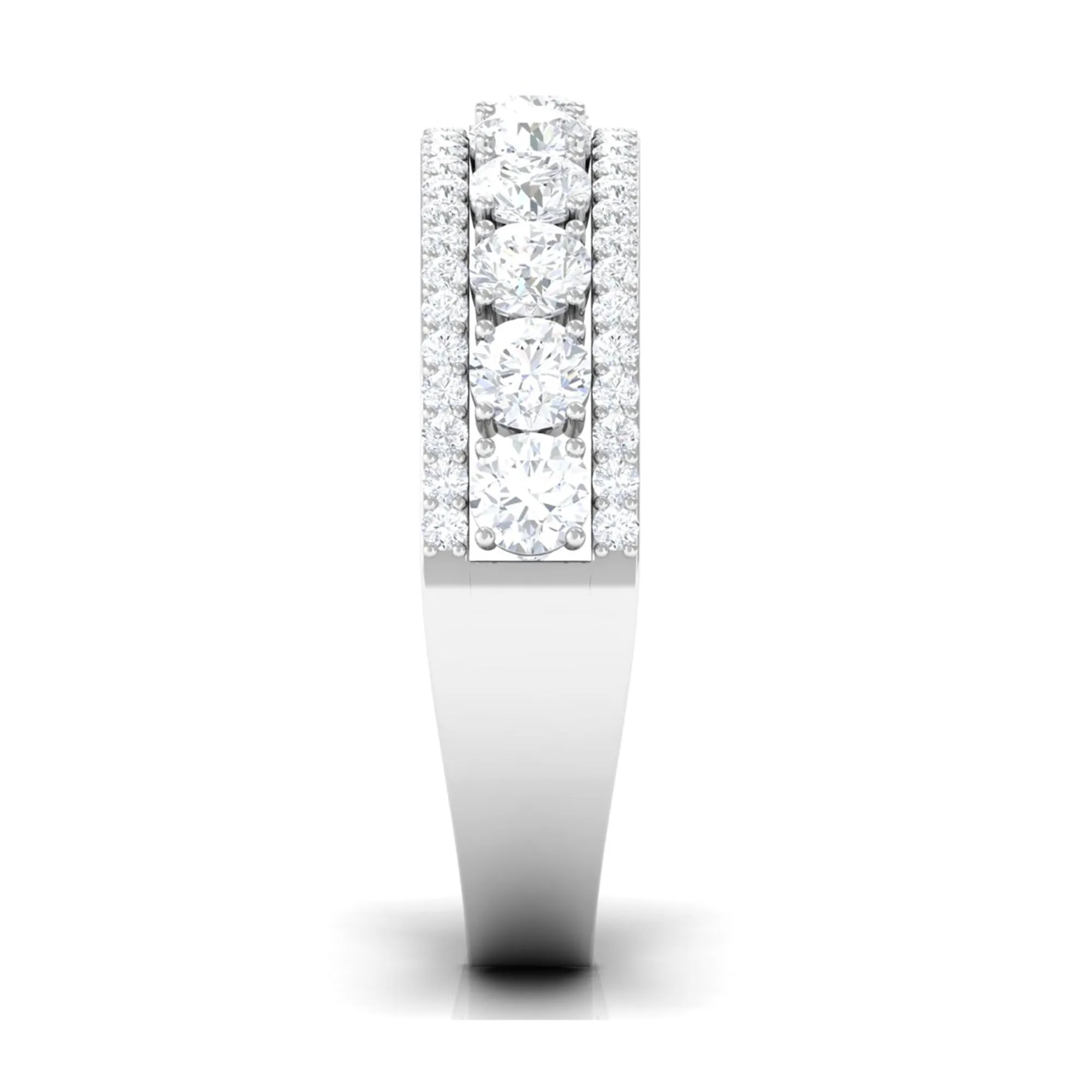 Cubic Zirconia Eternity Wedding Band Ring