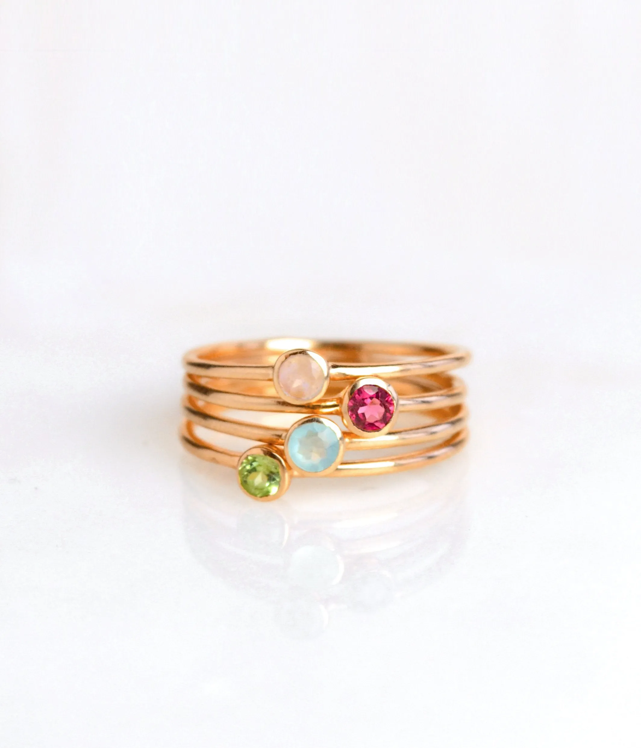 Dainty Stacking Ruby Ring : July Birthstone