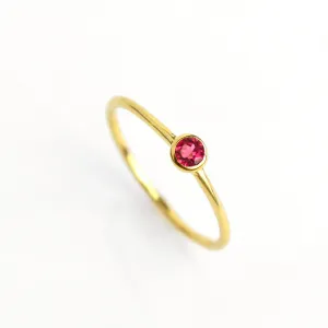 Dainty Stacking Ruby Ring : July Birthstone