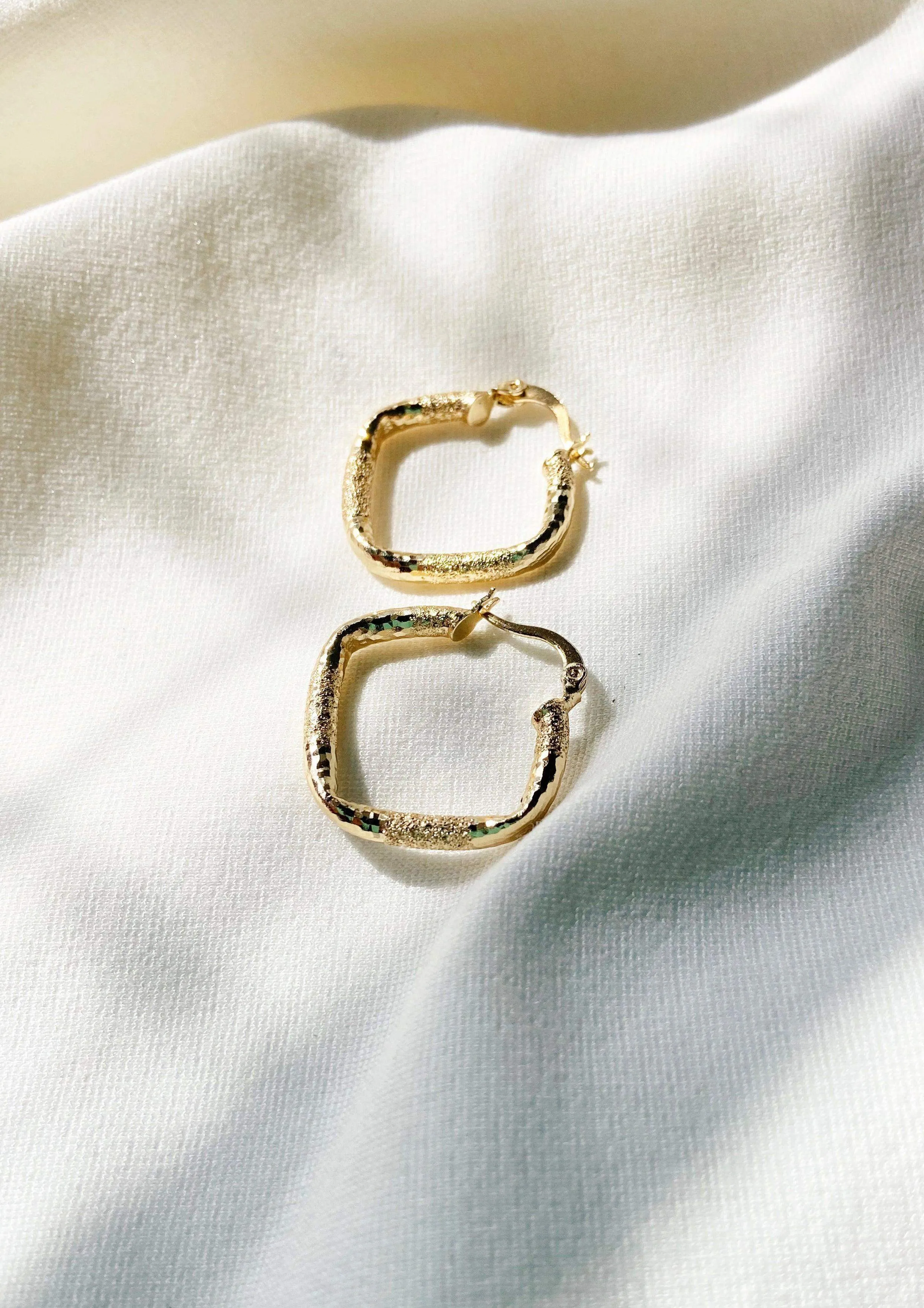 Dazzle Gold Hoop Earrings