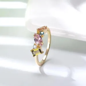 Delicate Multi-Color Zircon Rings