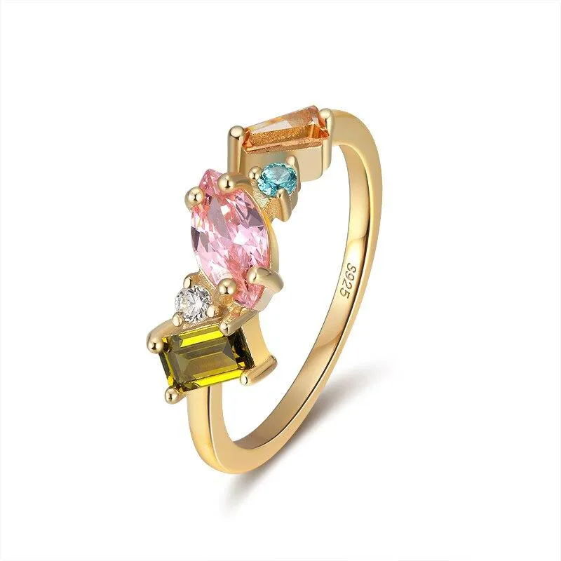 Delicate Multi-Color Zircon Rings