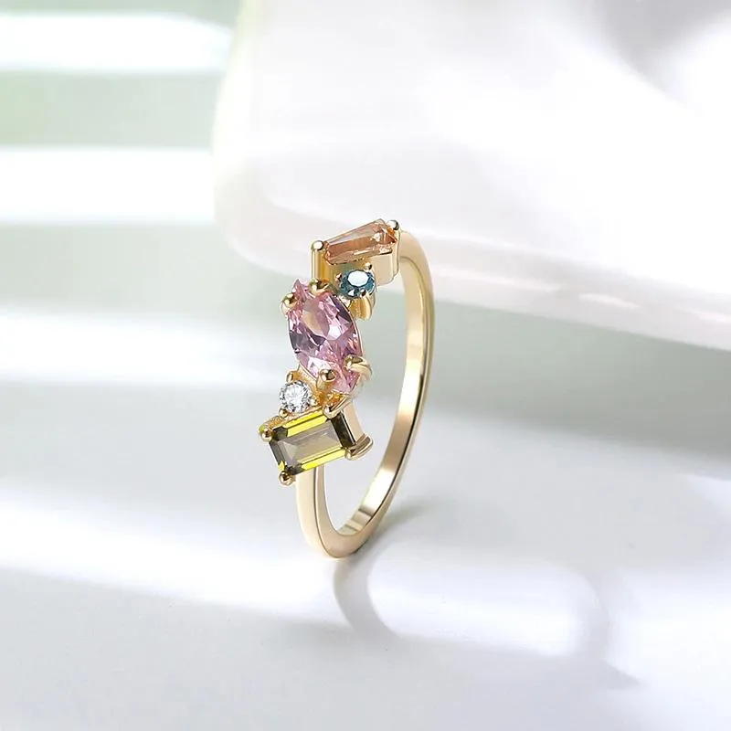 Delicate Multi-Color Zircon Rings