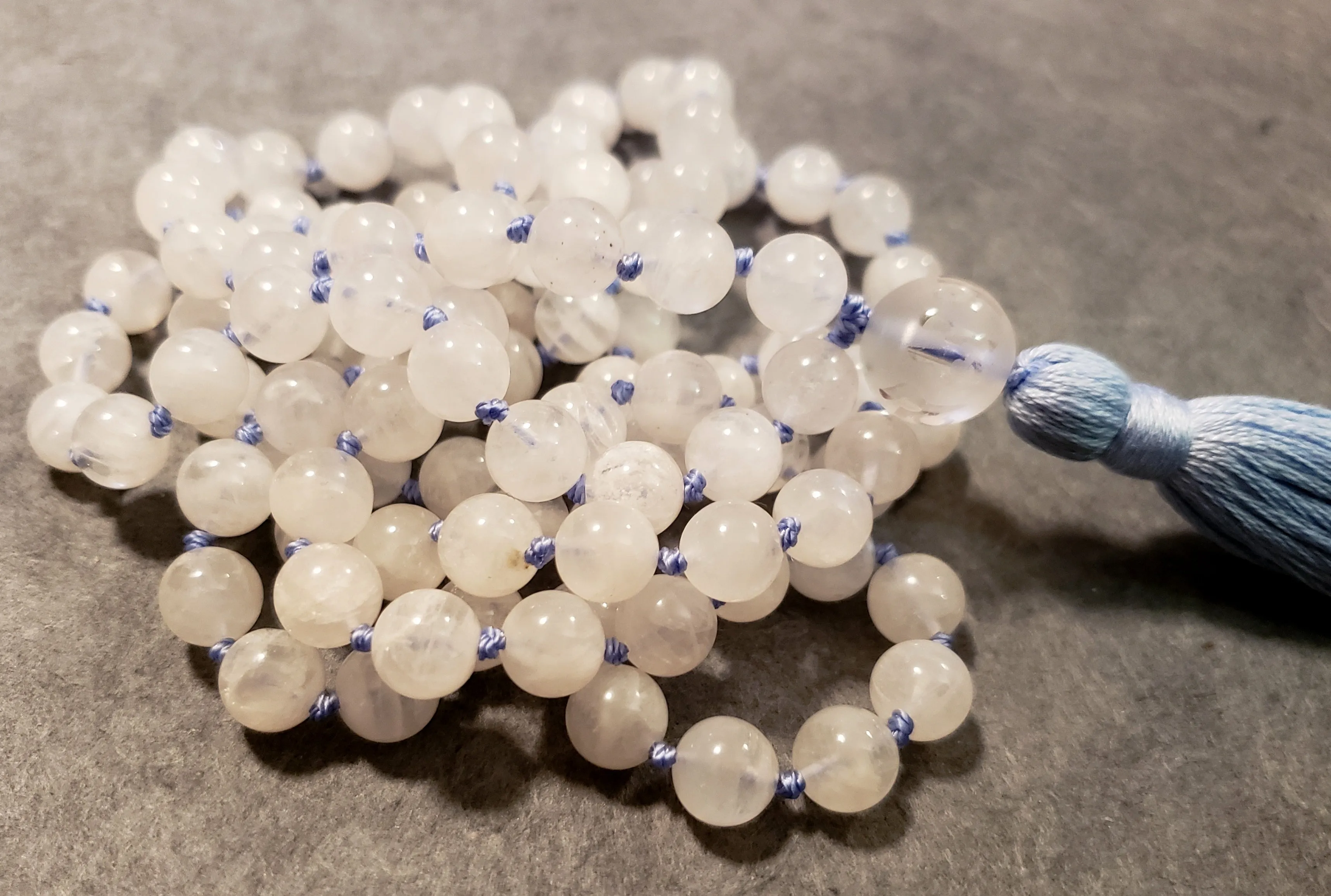 Divine Feminine Mala- Rainbow Moonstone