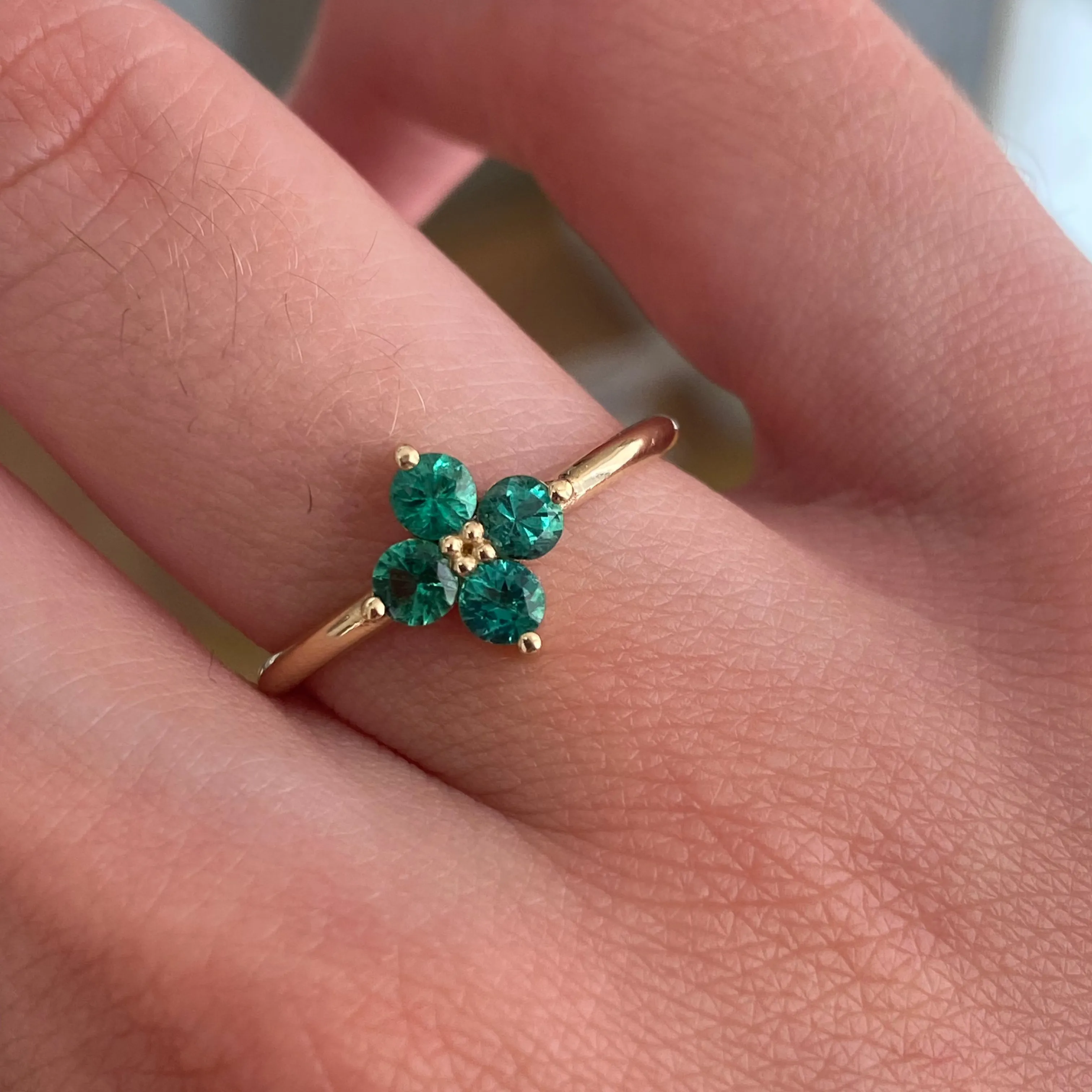 Emerald Sundrop Ring (ready to ship option)*