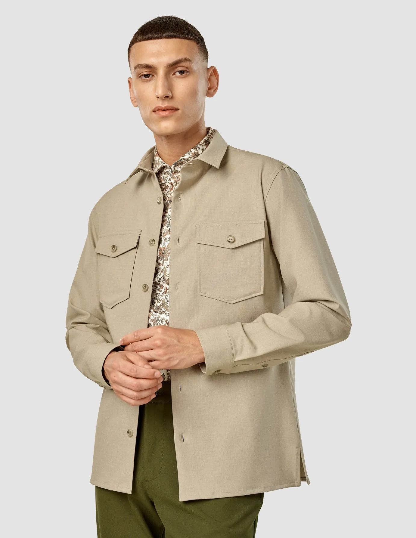 Essential Overshirt Moonstone Melange