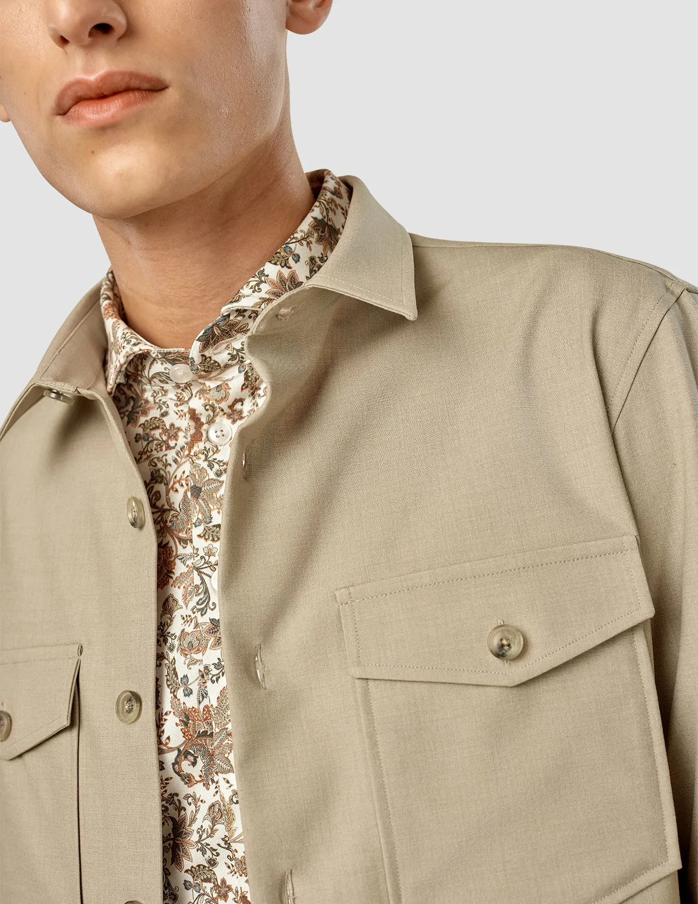 Essential Overshirt Moonstone Melange