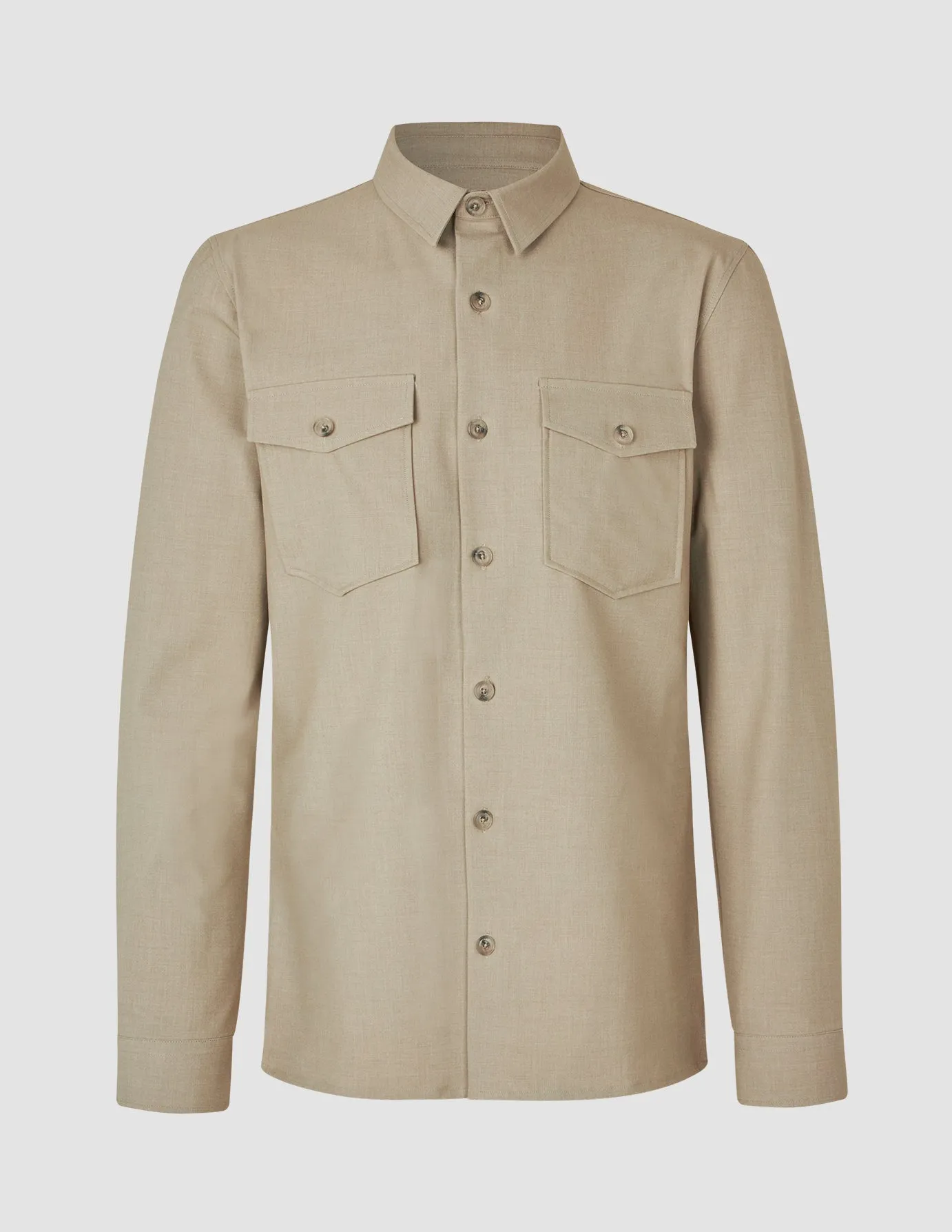 Essential Overshirt Moonstone Melange