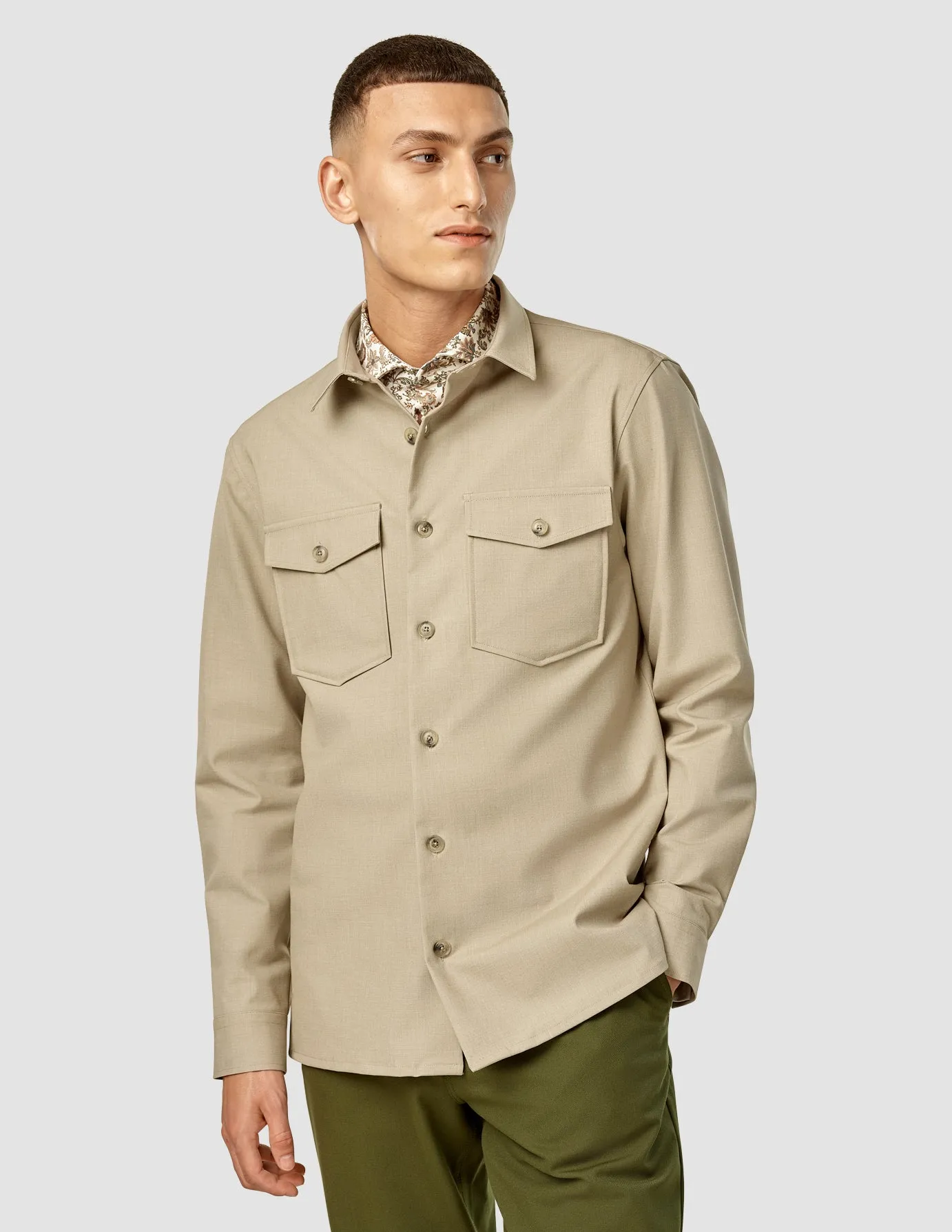 Essential Overshirt Moonstone Melange