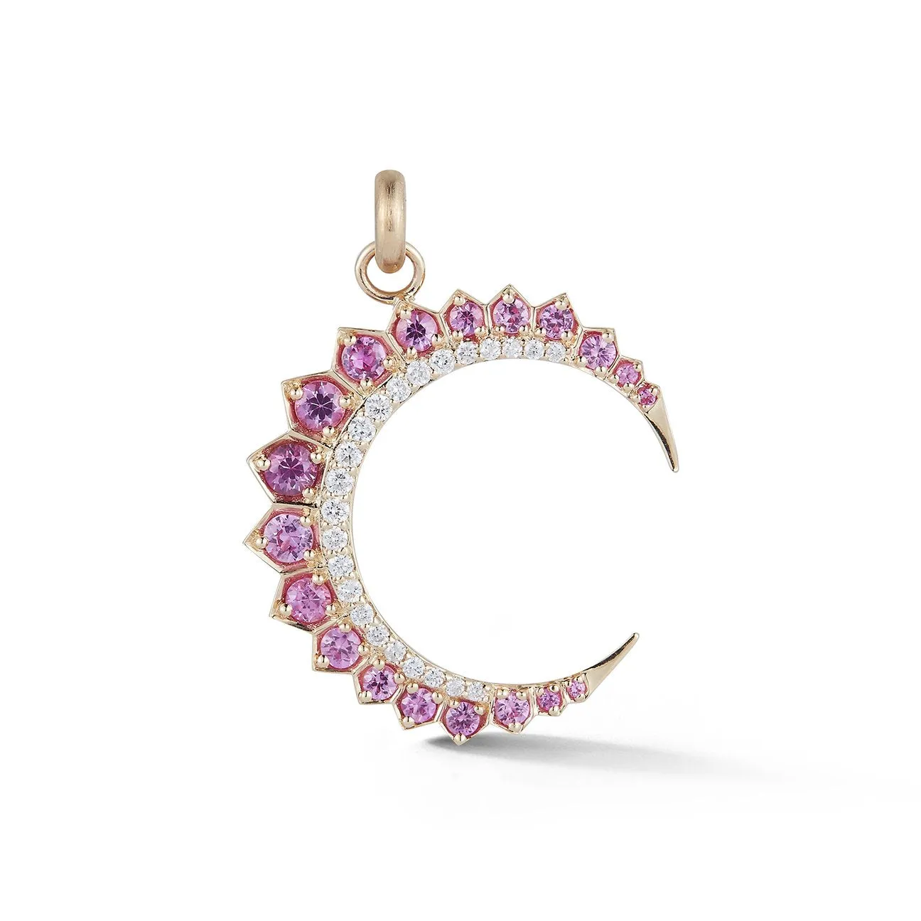 Estelle Vintage Inspired Crescent Moon Pendant Charm