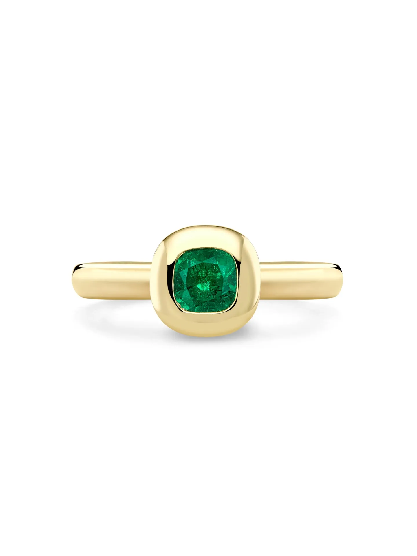 Florentine Emerald Yellow Gold Ring