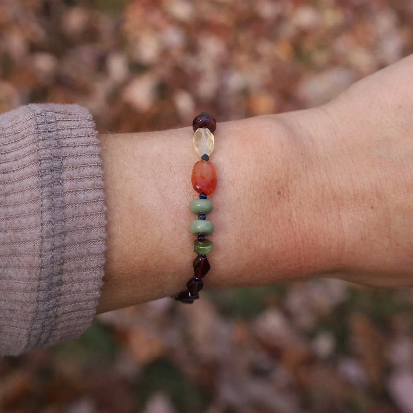 Garnet Tourmaline Mix Bracelet