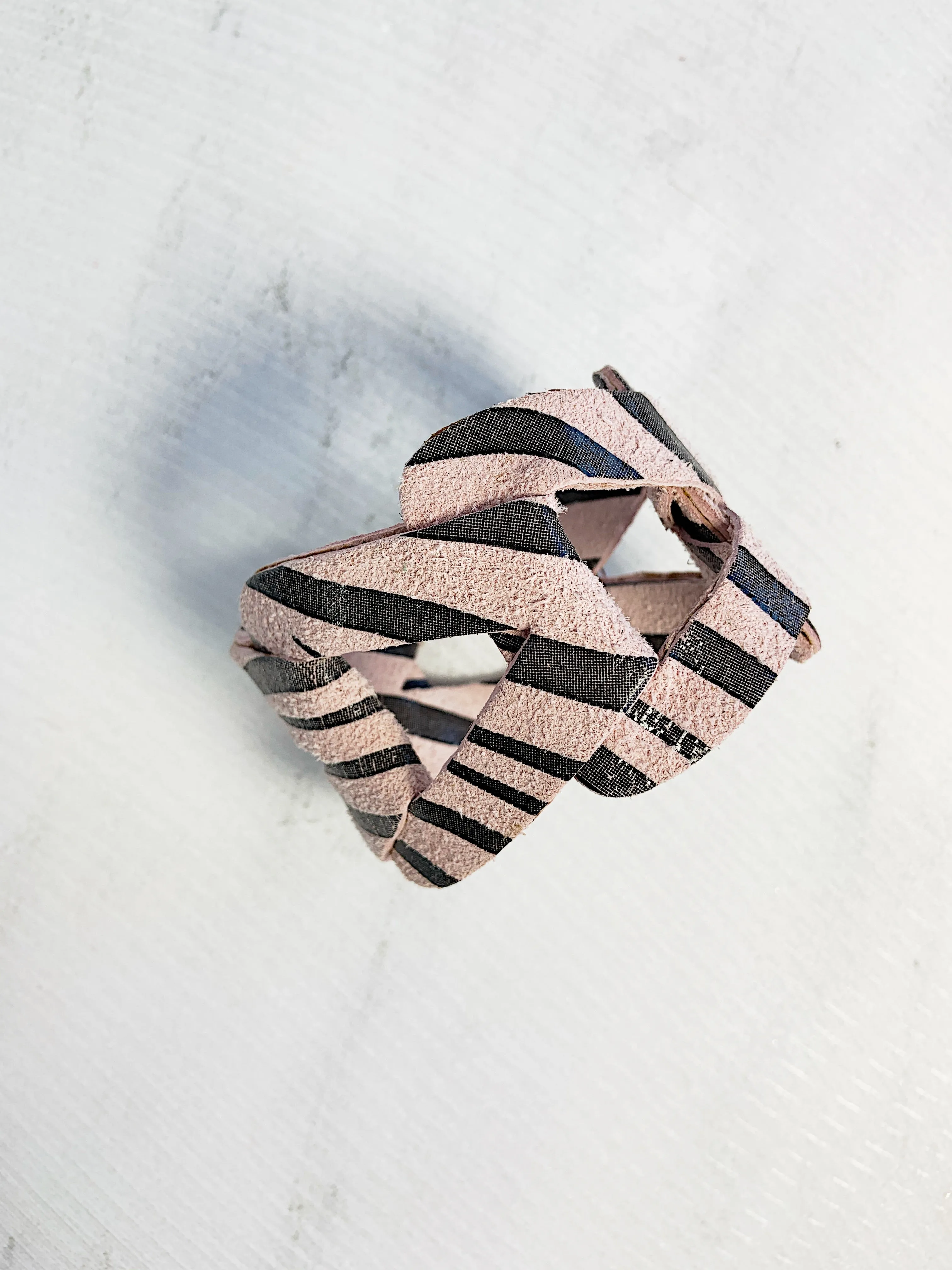 Gigi Leather Cuff Bracelet Zebra Print