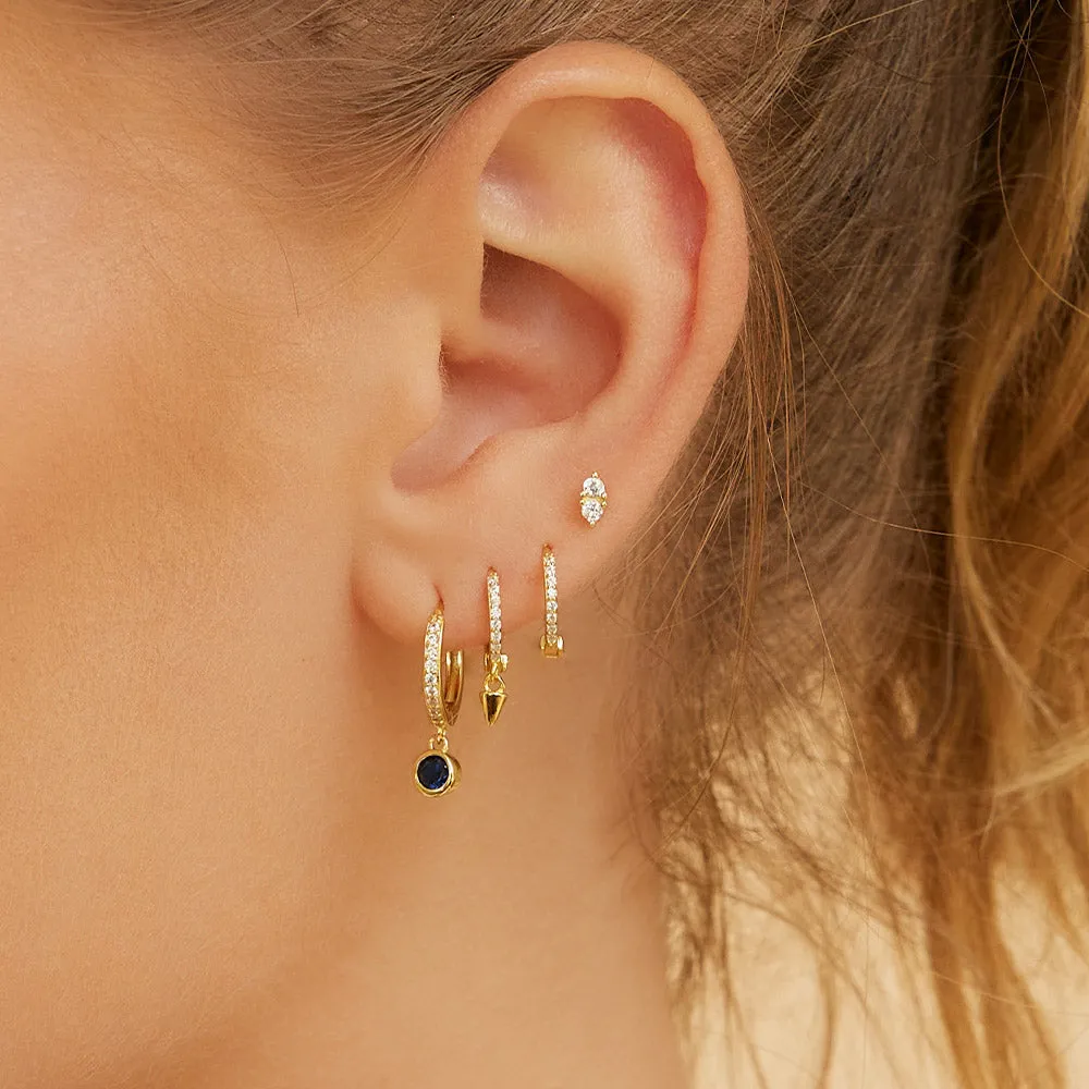 Glitter Earring Stack - Sapphire