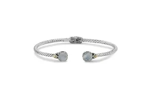 Glow Bangle- Rainbow Moonstone