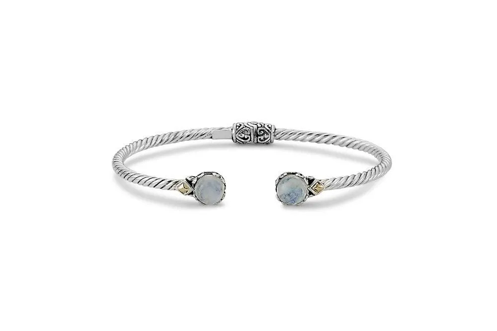 Glow Bangle- Rainbow Moonstone