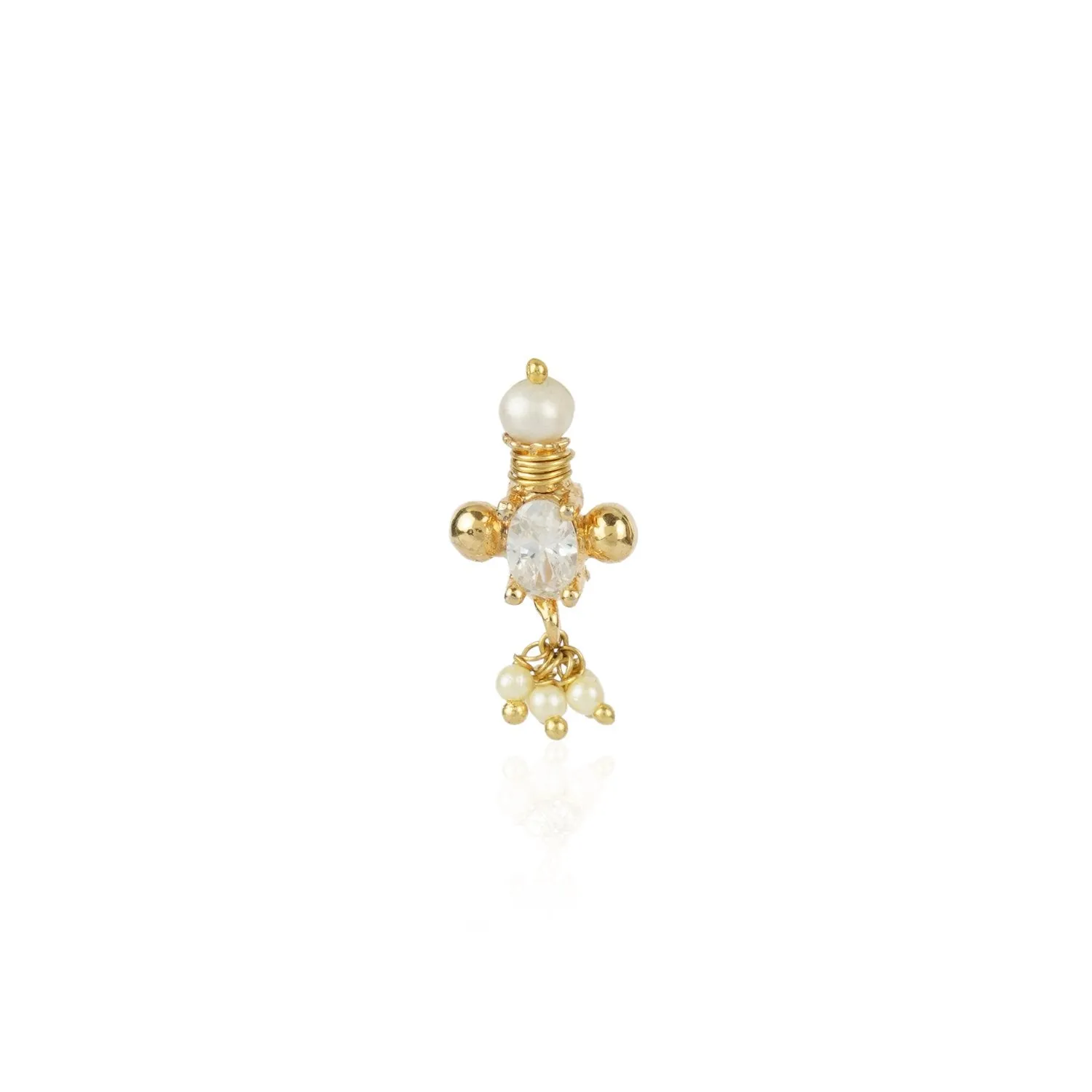 Gold Plated Zircon Nosepin