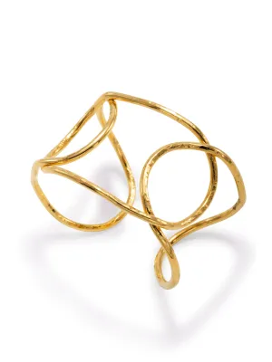 Gold Pretzel Cuff Bracelet