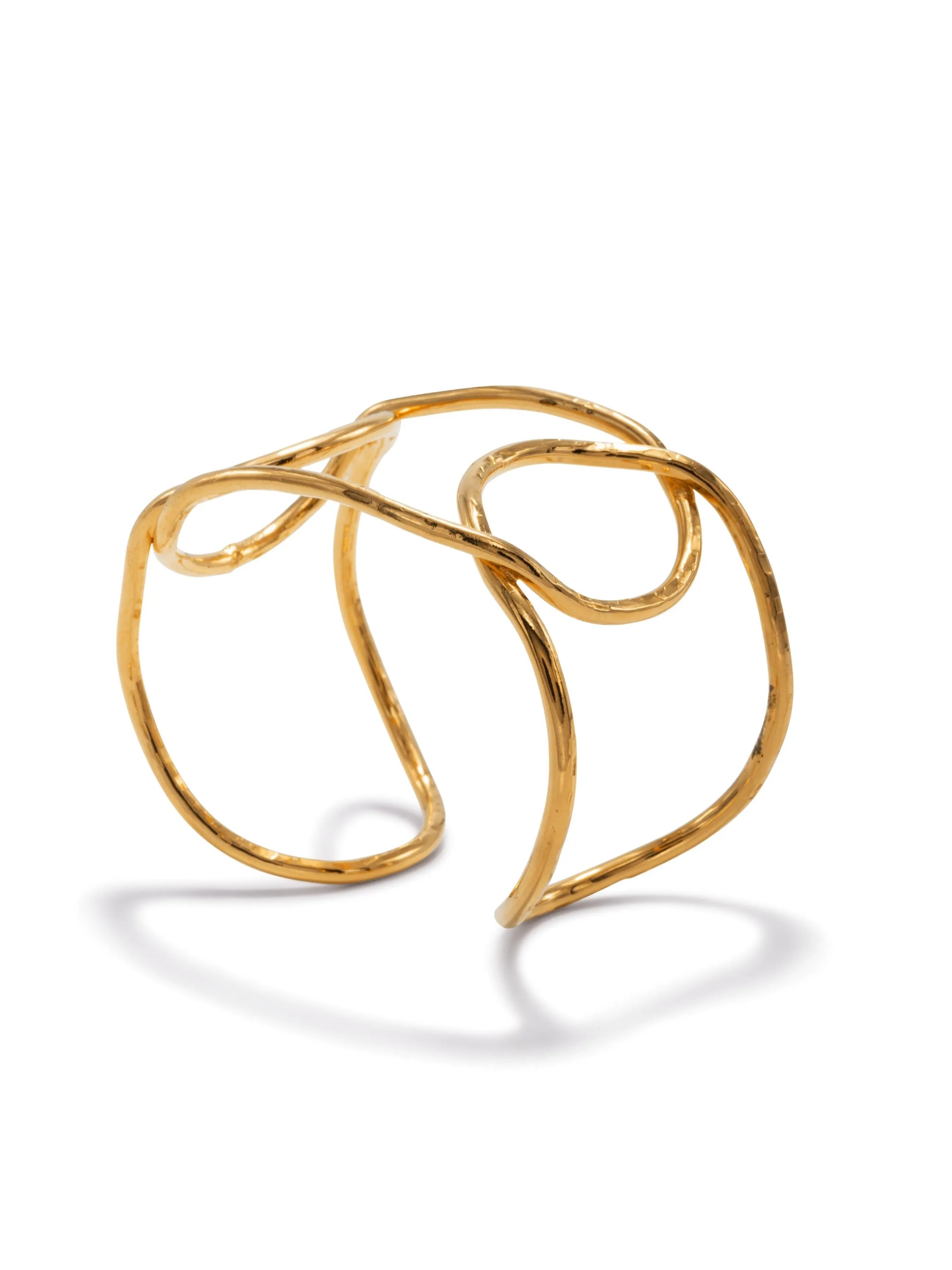 Gold Pretzel Cuff Bracelet