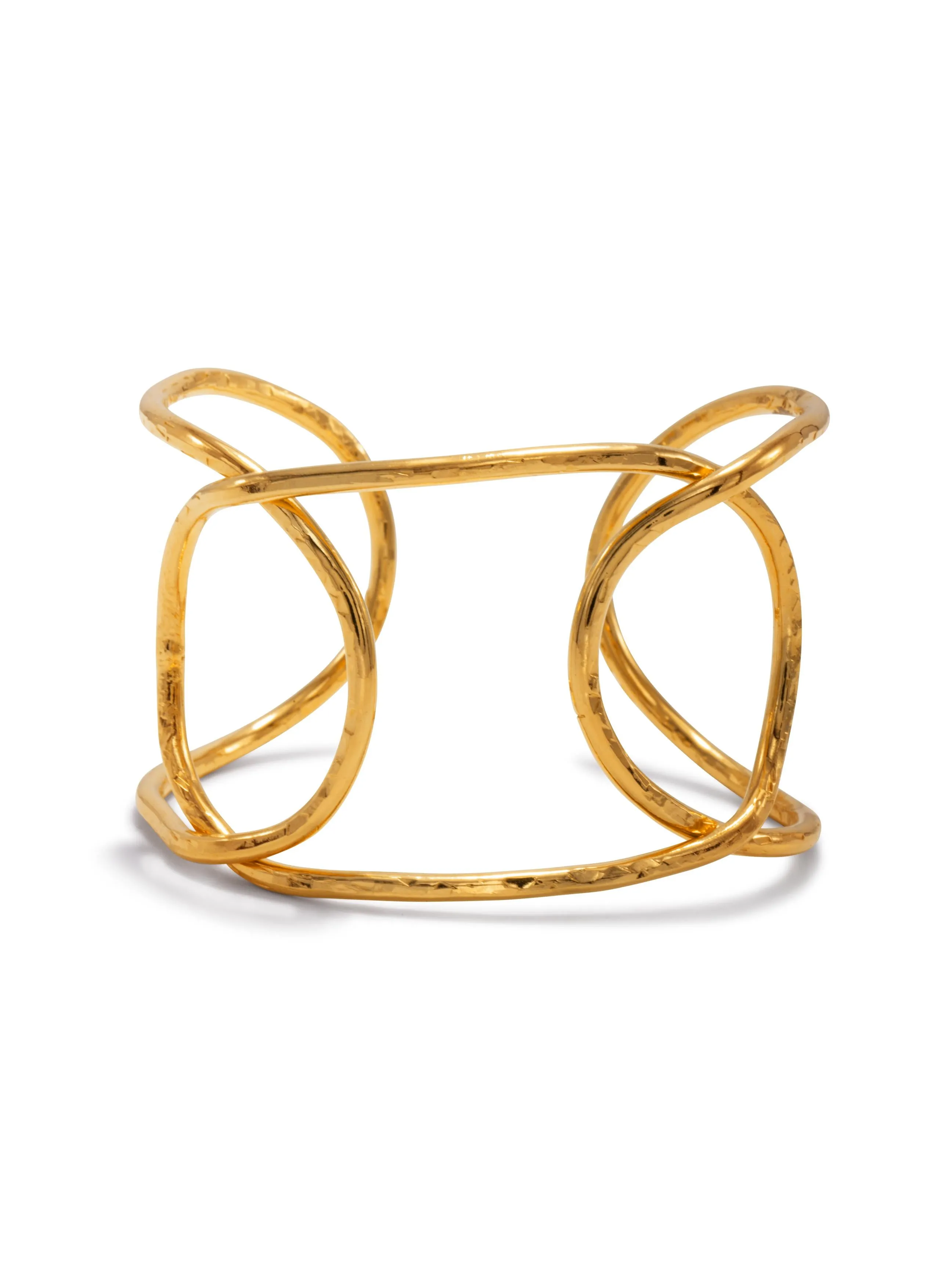 Gold Pretzel Cuff Bracelet