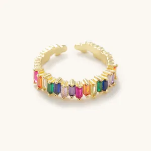 Gold Rainbow Adjustable Ring