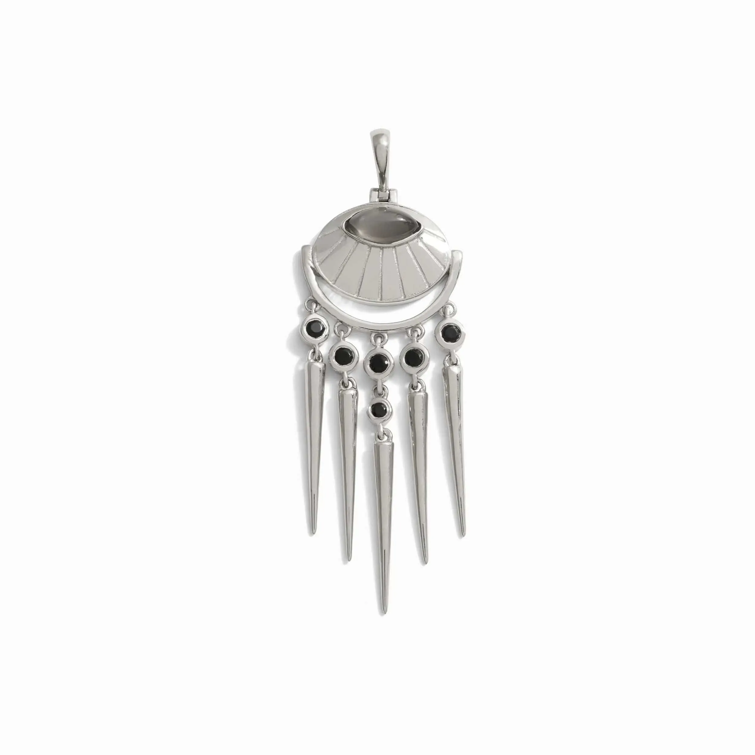 Grey Moonstone Wind Chime Amulet