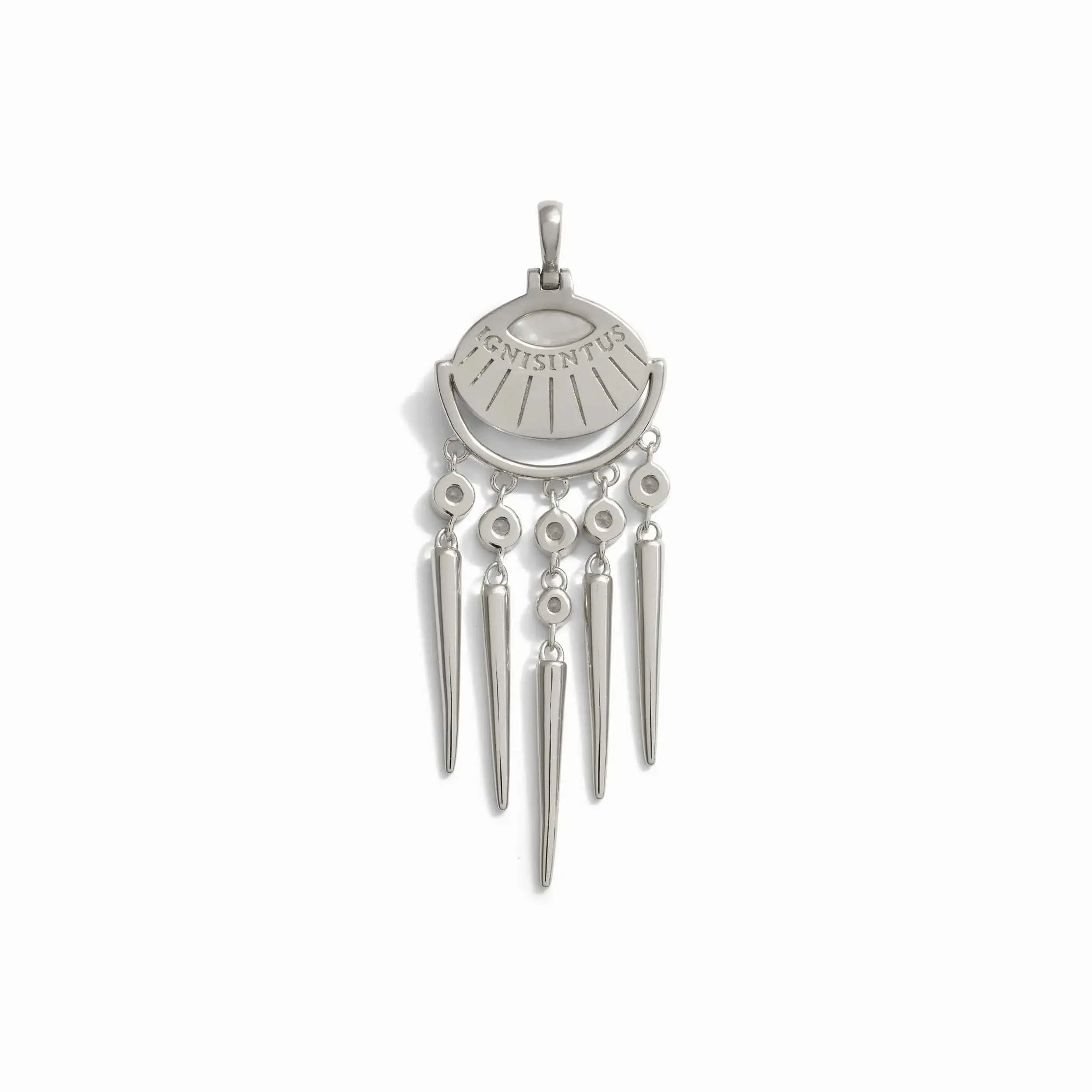 Grey Moonstone Wind Chime Amulet