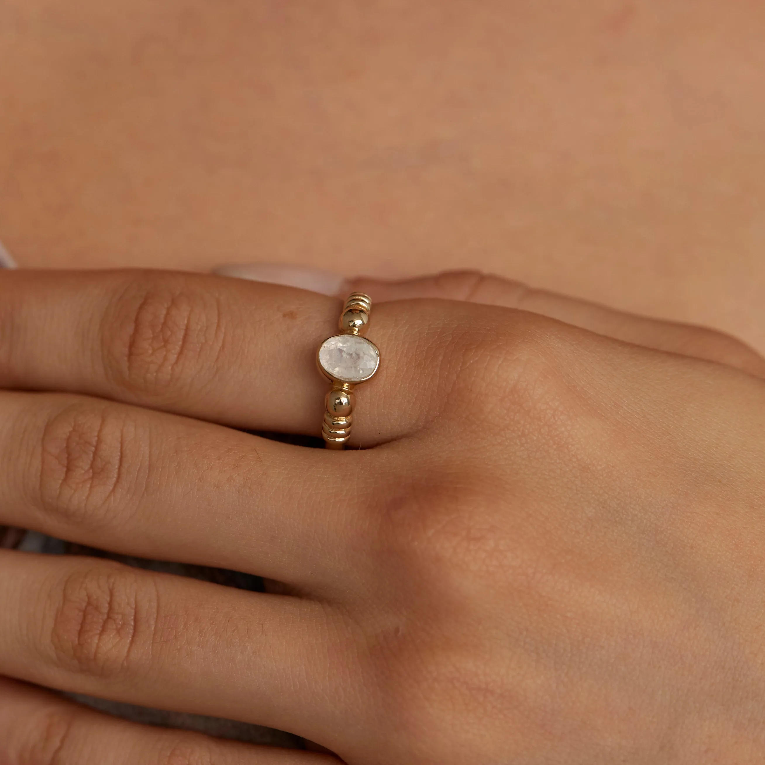 Harper Moonstone Gold Ring