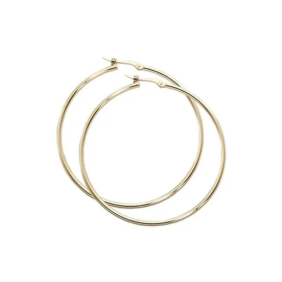 Hoop Earrings, 14Kt - 1.5 x 40MM