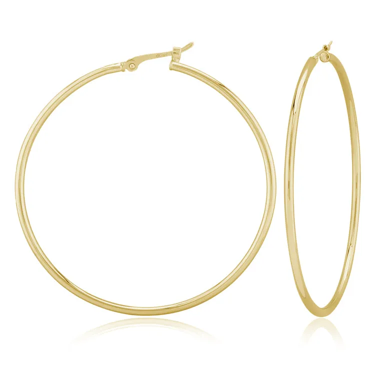 Hoop Earrings, 14Kt - 1.5 x 40MM