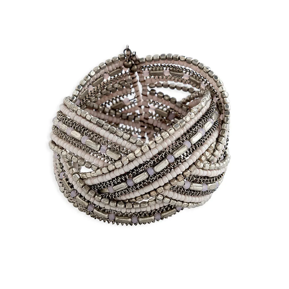 Intertwined Strands Cuff Bracelet