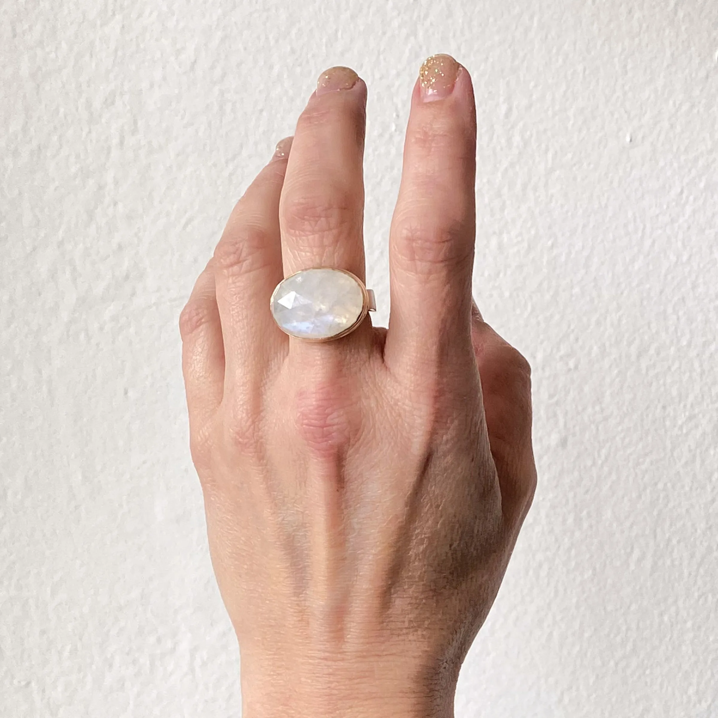 Jamie Jospeh White Rainbow Moonstone Ring