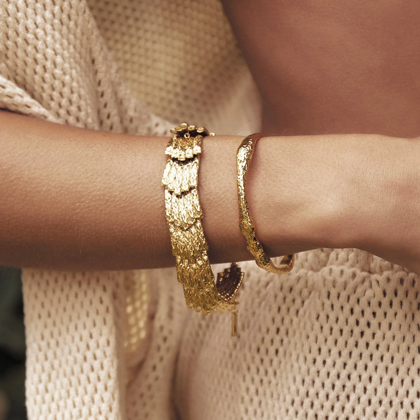 Jayde Gold Cuff Bracelet