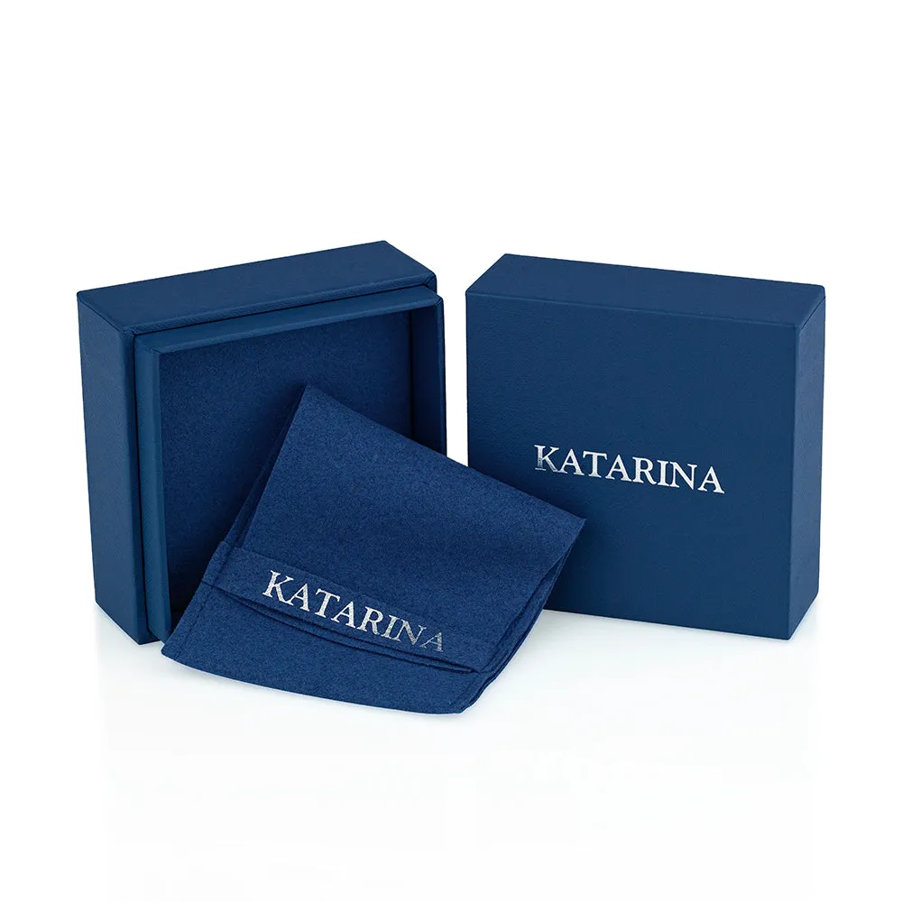 KATARINA Sapphire Gemstone and Diamond Huggie Earrings (2 1/4 cttw)