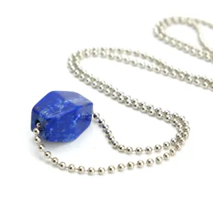 Lapis Lazuli Ball Chain Necklace