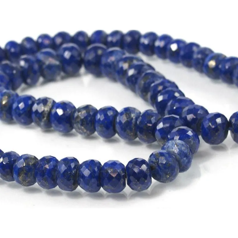 Lapis Lazuli Faceted Rondelles 7-8mm Strand