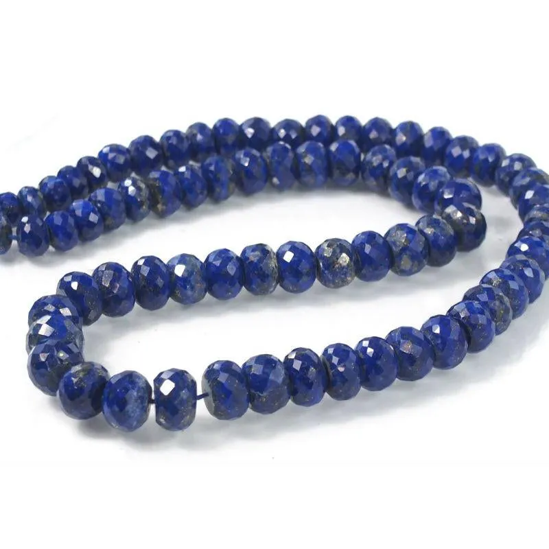 Lapis Lazuli Faceted Rondelles 7-8mm Strand