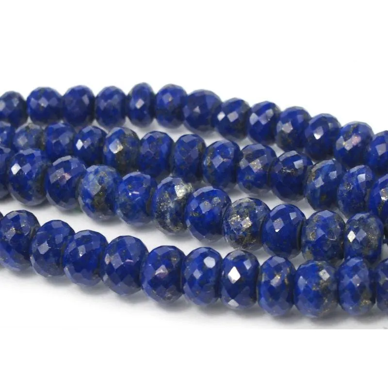 Lapis Lazuli Faceted Rondelles 7-8mm Strand