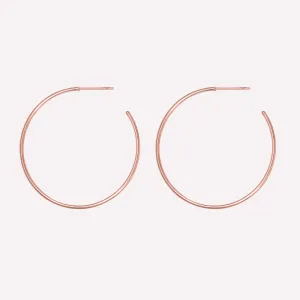 LARGE HOOP EARRINGS IN ROSE GOLD