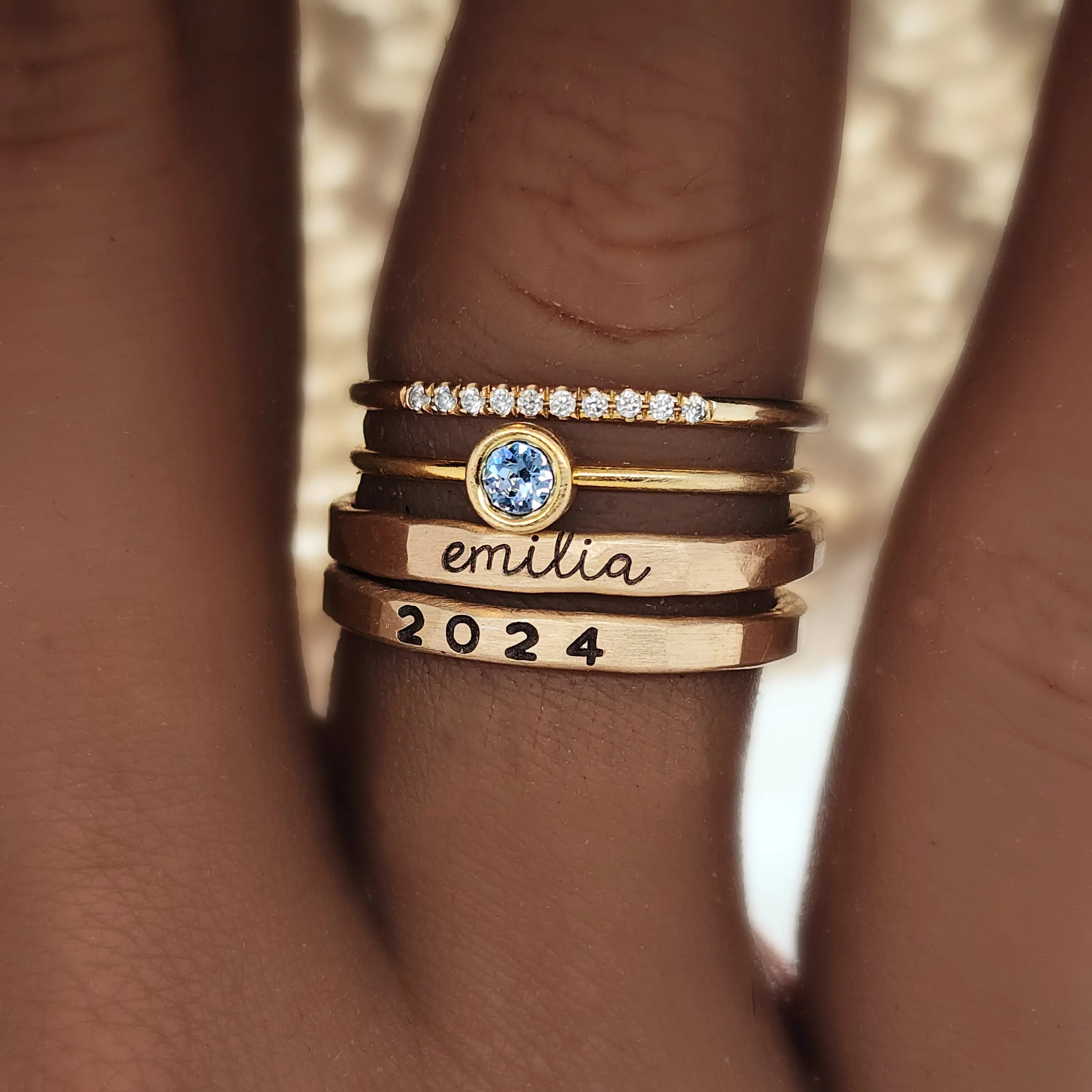 Modern Class Ring Set