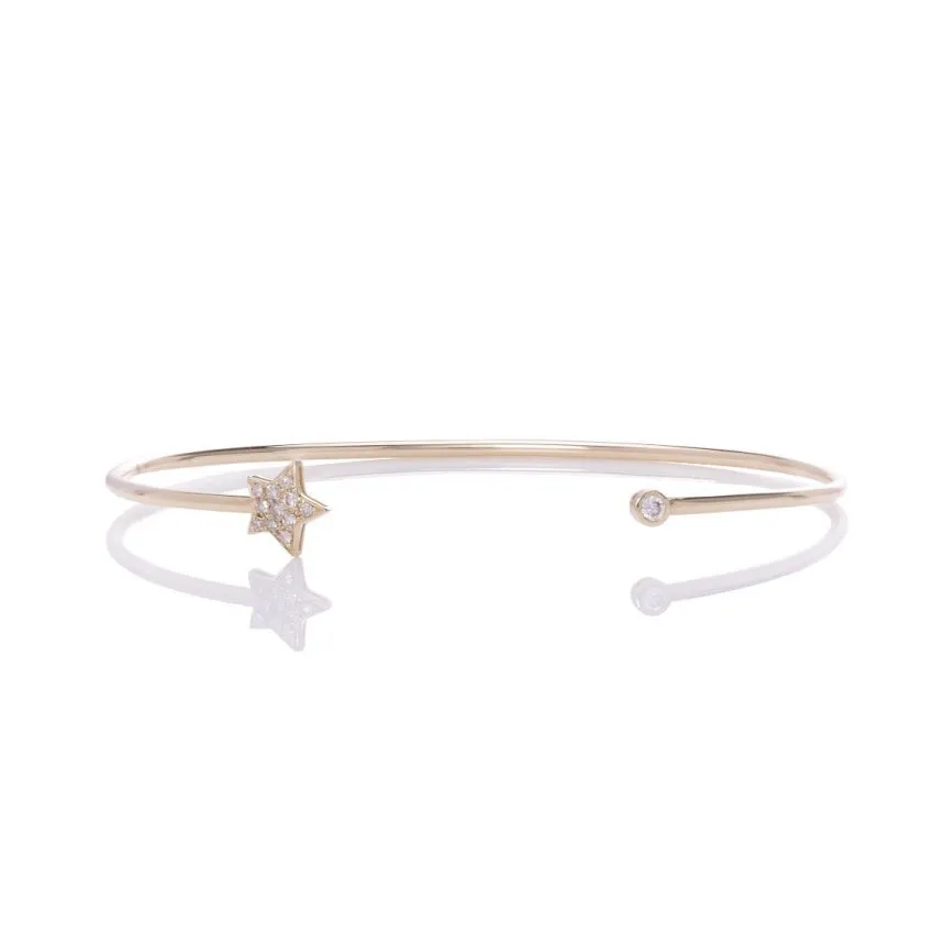 Moon and Star Cuff Bracelet