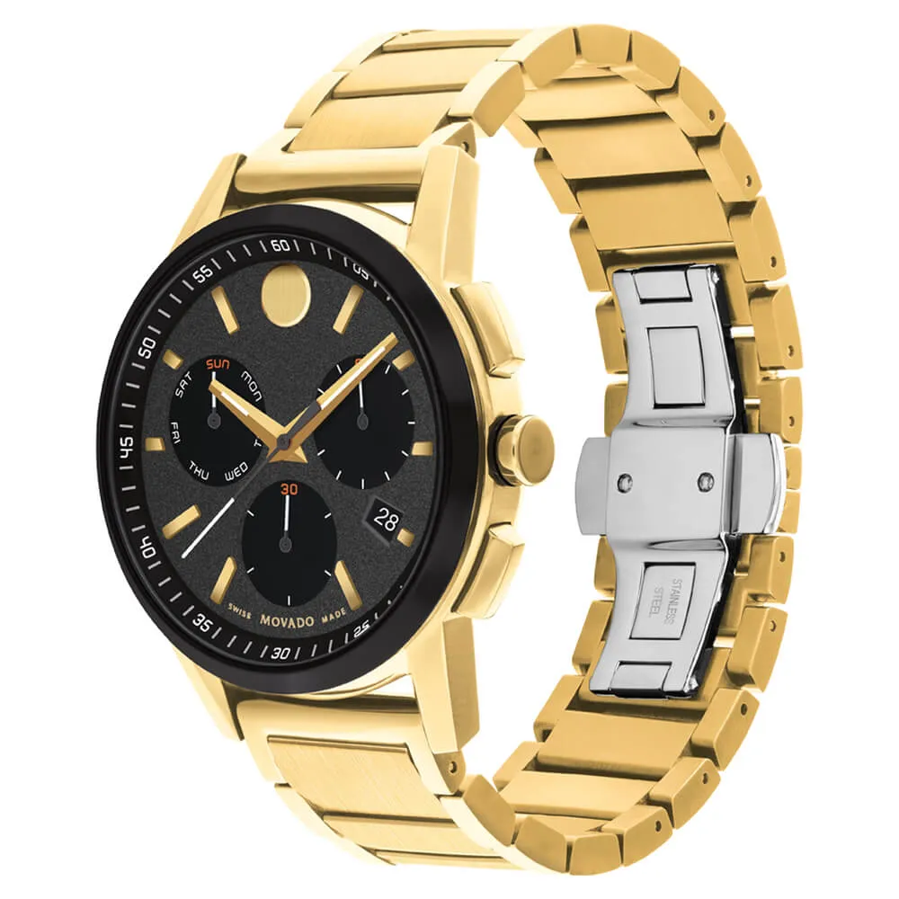 Movado Museum Sport Yellow PVD-Finished Men's Watch 0607803