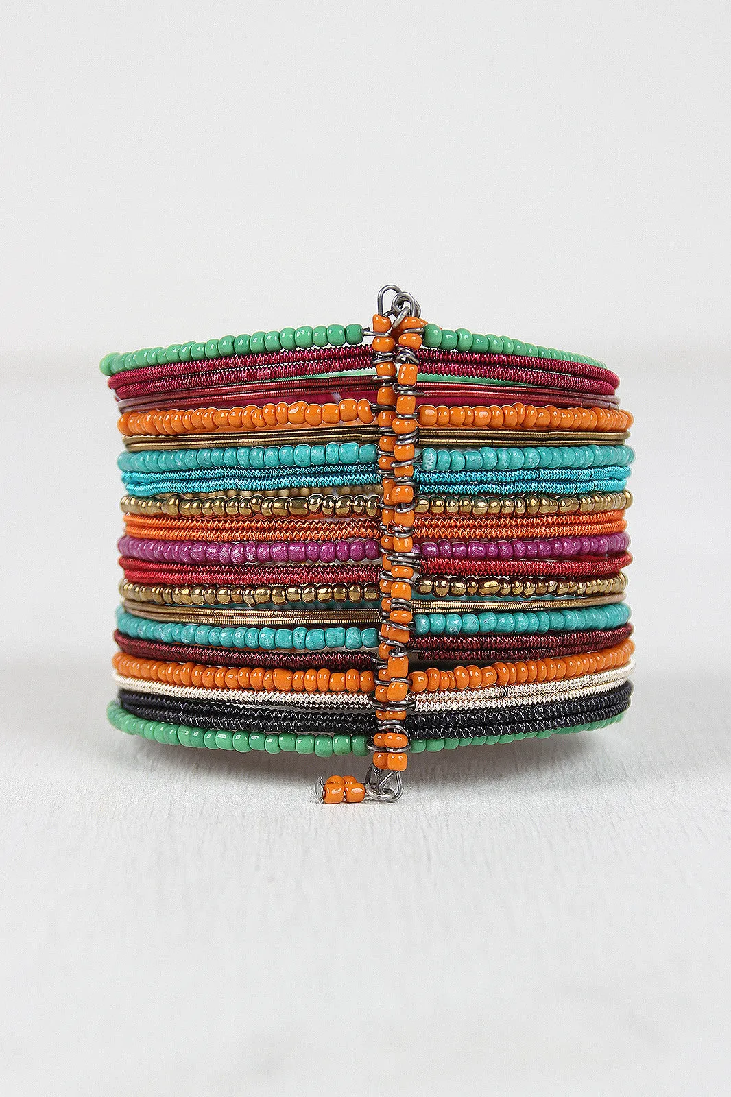 Multi Color Beaded Cuff