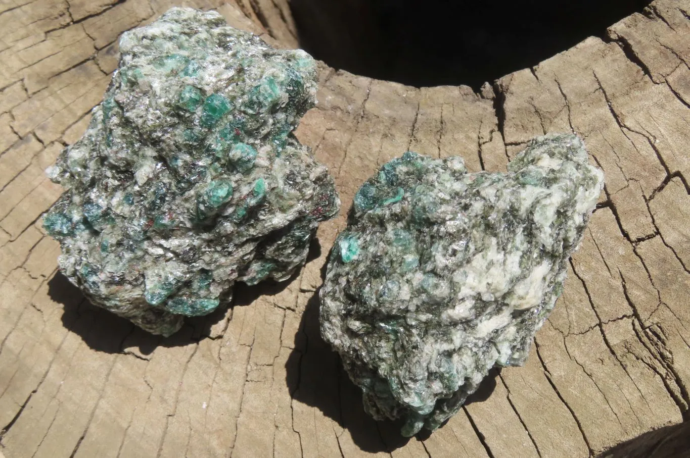 Natural Rare Emerald Mica In Matrix Cobbed Specimens x 7 From Mutoko, Zimbabwe