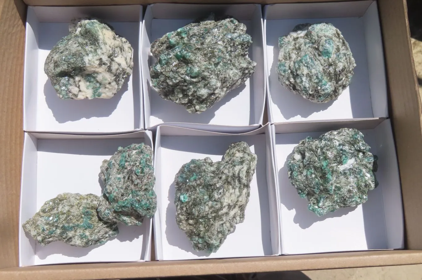 Natural Rare Emerald Mica In Matrix Cobbed Specimens x 7 From Mutoko, Zimbabwe