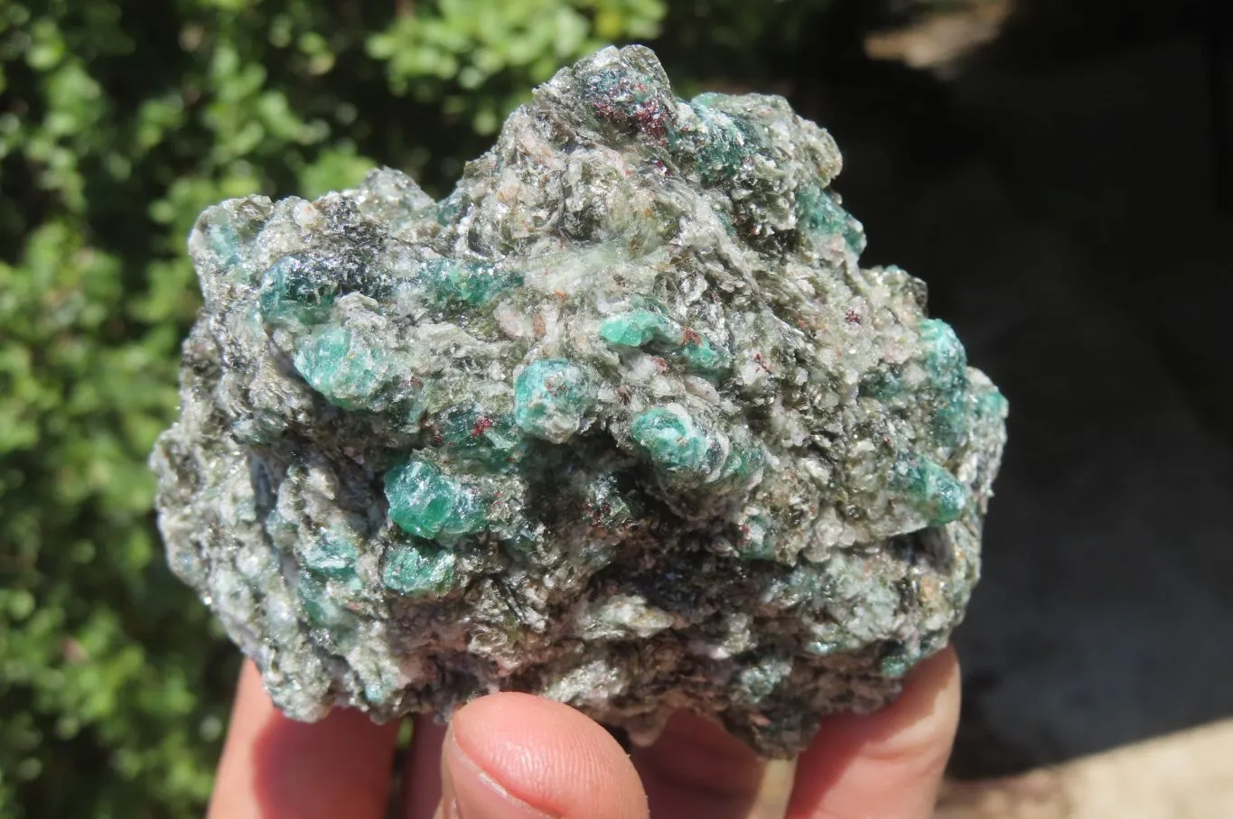 Natural Rare Emerald Mica In Matrix Cobbed Specimens x 7 From Mutoko, Zimbabwe