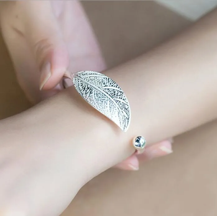 Open Leaf Cuff Bracelet