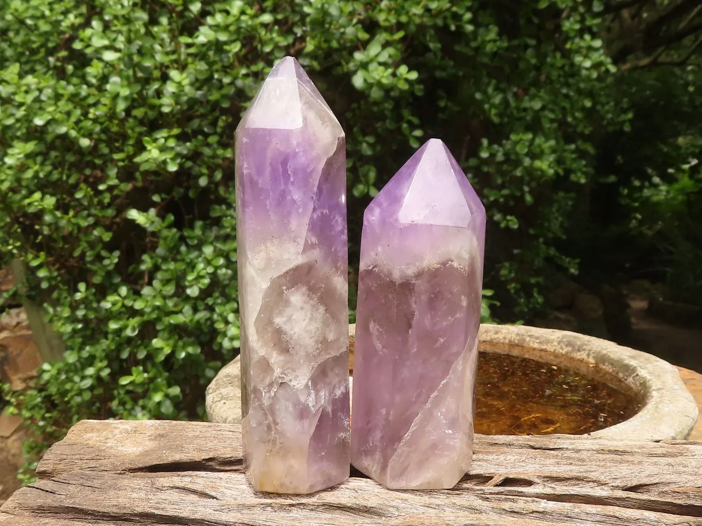 Polished Dream Amethyst Points x 4 From Madagascar