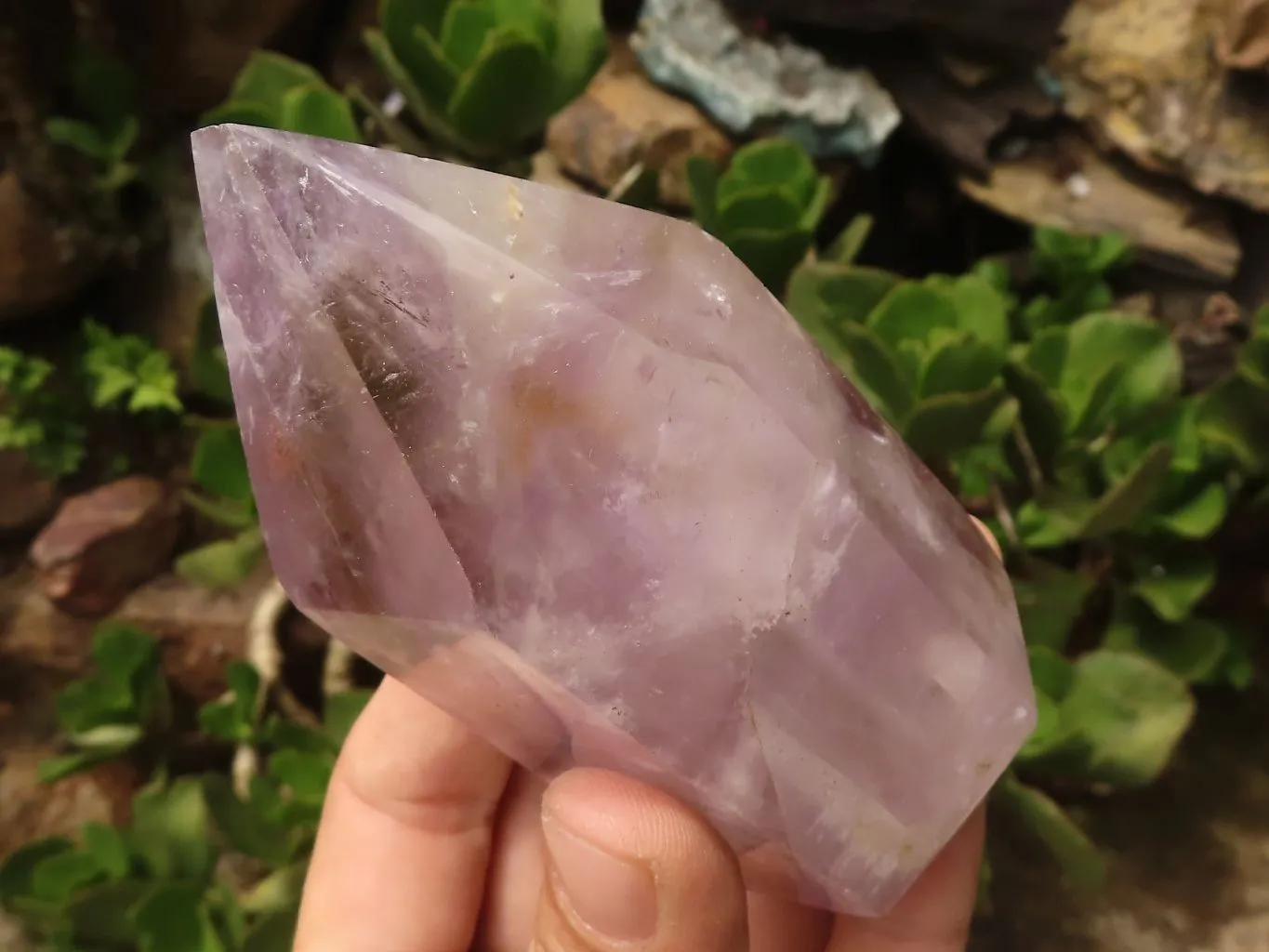 Polished Dream Amethyst Points x 4 From Madagascar