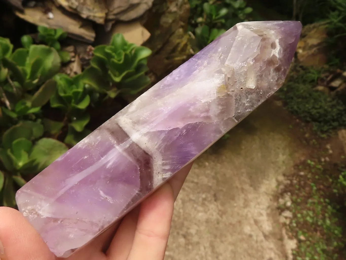 Polished Dream Amethyst Points x 4 From Madagascar